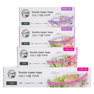 프로그 지퍼백 4종세트 135매, 미니 소형 중형 대형
