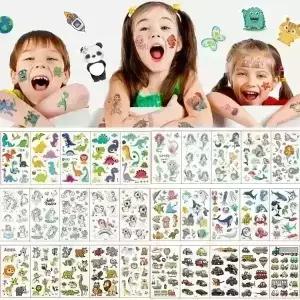 (10장세트) KC인증 어린이 타투스티커 캐릭터 판박이 스티커