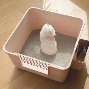 국산 대형 고양이화장실 고양이배변통/모래삽 발판 거치대 포함