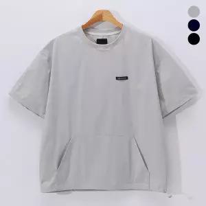 [후앙스]오버핏 스판 나일론 유틸리티 아노락 맨투맨 반팔티 PWRT0251_P323605227