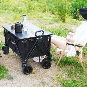 안델센아웃도어 웨건 테이블상판(블랙/다크우드 컬러)