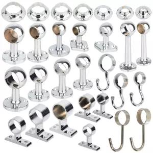 옷걸이봉소켓 파이프브라켓 양구 단구 원형