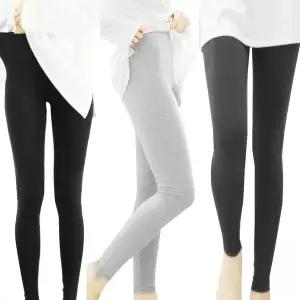 [하프클럽/]베이직 면 스판 여성 레깅스 무발 쫄바지 학생 9부