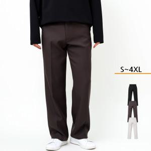 남자 세미 와이드 슬랙스 봄 여름 캐주얼 일자 정장 바지 스판 롱 팬츠 빅사이즈 부츠컷 치노 통 넓은 P443