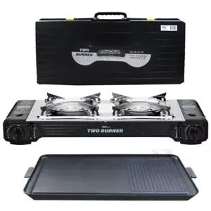 맥스 투버너 휴대용가스렌지 2구 MSD-5800S 캠핑필수품 트윈부르스타 그릴포함