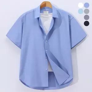 [후앙스]빅오버핏 옥스포드 여름 반팔 셔츠 CKST5622_P341595644