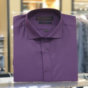 [로베르따디까메리노] 면혼방 와인색 슬림핏셔츠  RM3-355-8