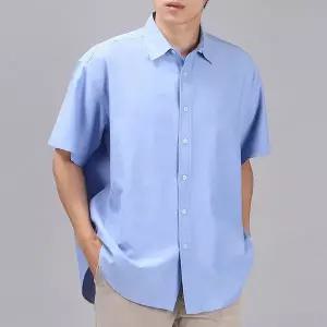 [후앙스]빅오버핏 베이직 소프트 옥스포드 반팔 셔츠 CKST8622_P342538462