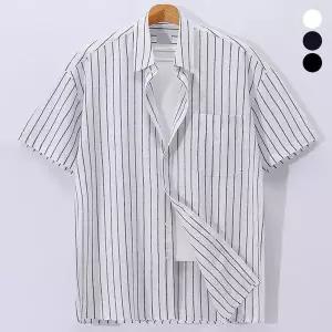 [후앙스]여름 데일리 오버핏 스트라이프 반팔 셔츠 SBST1318_P343087256