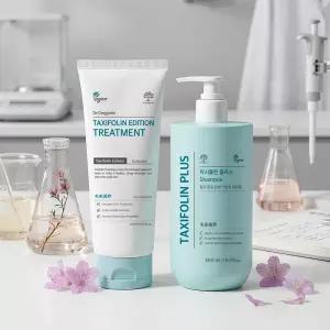 [탁시폴린 샴푸&트리트먼트] 탈모 고민, 자극 없이 해결! 진달래를 담은 비건 탈모케어 2종 set 식물성 폴리페놀