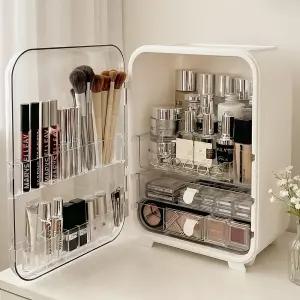 화장품 정리함 트레이 특대형 메이크업 정리대 모던화이트