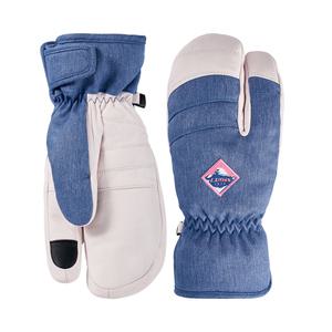 루디스 컴포트핏 LUP01UG05  데님 스키 보드 삼지 방한 장갑세트, 핑크,  XS, 1개
