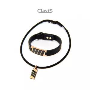 클라비스 도나 건강팔찌 건강목걸이 근육통완화 네오디뮴 자기장팔찌,목걸이 세트