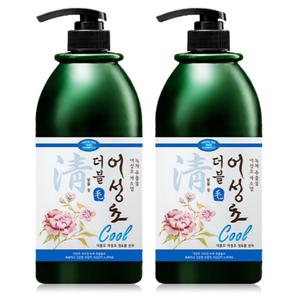 더블모 어성초 샴푸 청앤쿨 두피 약산성 비듬 샴푸 대용량 750ml 2개