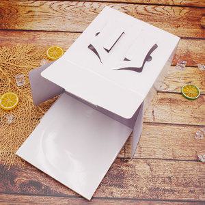 무지 쉬폰케이크상자1호+흰색하판 50개/박스받침 세트