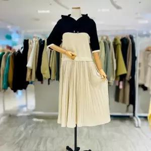 [대구백화점] [스테파니]플리츠 배색 후드 원피스(A24SO4204)