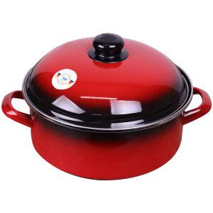 ELO 인덕션 빨강법랑 양수냄비 일반형 24cm IH 1인 낮은형 냄비