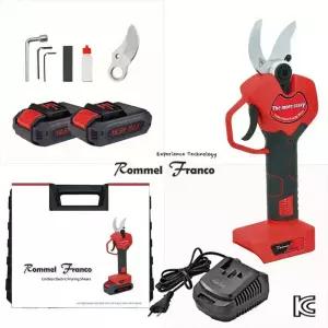 롬멜프랑코 21V 더모아 더 크레이지 충전식 무선 전동 전지가위_배터리 x 2