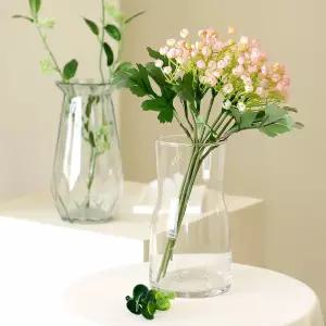 인테리어 유리 투명 티테이블 꽃병 수경재배 클리어화병