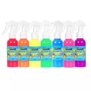 스프레이물감 슈팅컬러120ml 7색 세트/물감/놀이/유아/그림/어린이/미술/키즈/아동/유아동/공작/드로잉