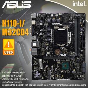 ASUS 마더보드, LGA1151 소켓, DDR4 64GB HDMI, MicroATX 지지대, 6 세대 CPU, Inter H110 마더보드, H110-
