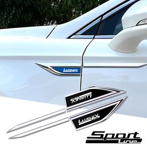 2개 차량 액세서리 측면 도어 블레이드 날 스티커 데칼 호환 BMW sportline 라인 f20 f30 f31 f32 f33 f34