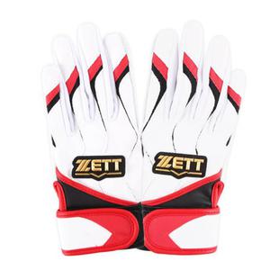 [ZETT] 제트 야구 배팅장갑 BGK-595 (화이트/레드)