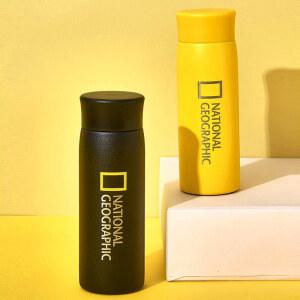 내셔널지오그래픽 아이비 이중스텐 텀블러 시그니쳐블랙 옐로우 350ml 보냉병 보온병 초등학생 물병 물통 단체선물