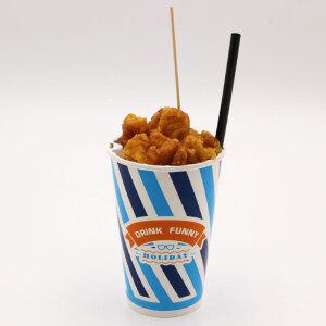 16온스 음료컵+콜팝속컵+꼬지+일자 검정 개별포장 빨대 100개 세트 콜팝용기 콜팝컵