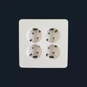 현대 매입4구 콘센트 매입형 벽면 전기자재