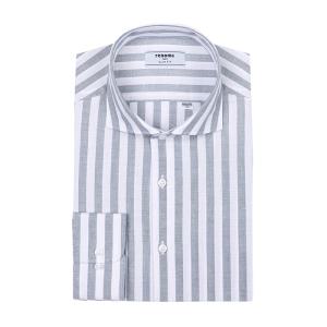 [롯데백화점]레노마 레노마셔츠 23 S/S 린넨혼방 런닝 스트라이프 슬림핏 RNSSL0-132-BU