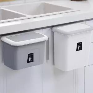 모니즈 [1 + 1]_주방/싱크대 걸이식 슬라이드캡 쓰레기통 휴지통(뚜껑포함) S+L사이즈 (총 2개)