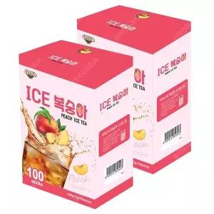 지노 아이스 복숭아 100T X 2개 아이스티 홍차 일회용