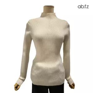 [롯데백화점]abfz 골지 반폴라 긴팔 니트 APZ1HW31A