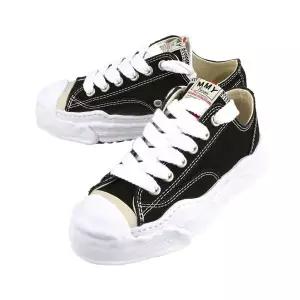 미하라 야스히로 A05FW702 BLACK 행크 OG 솔 캔버스 로우탑 스니커즈