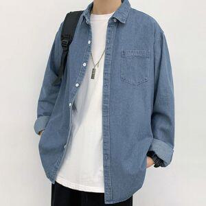 남자 여자 청남방 빅사이즈 데님 셔츠 캐주얼 패션 남성청남방 여자남방 커플남방 커플청남방 남자오버핏셔