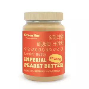 [그린너트] 임페리얼 피넛버터 스프레드  크런치400g 100% 피넛버터 땅콩잼