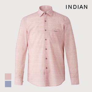 [INDIAN] 솔리드 라이크 프린트 셔츠_MIENL3S1201
