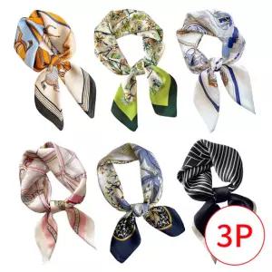 유니미스 여성 봄 가을 사각 프렌치 스카프 3장