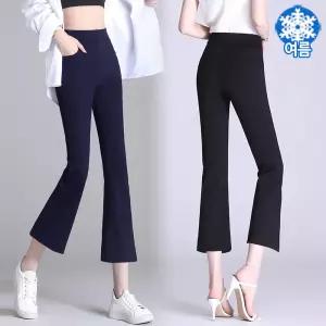 힙제이 아이스팬츠 8부 부츠컷 슬랙스 8부바지 여성 여름바지