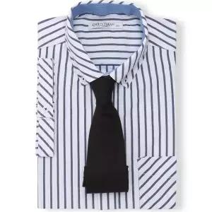 [후앙스]크리스챤 포켓 스트라이프 반팔 와이셔츠 CKST8120_P077734889