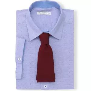 [후앙스]크리스챤 컬러도트 Sky 반팔 와이셔츠 CKST7320_P077736035