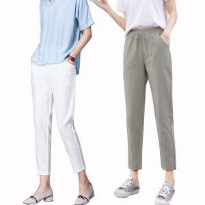 힙제이 여성용 슬랙스 일자바지 린넨팬츠 린넨슬랙스