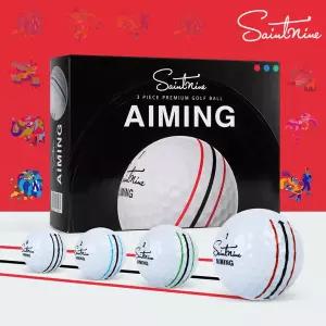 (4더즌 48구) 세인트나인 골프공 에이밍 3피스 골프볼 2컬러 2025년
