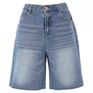 [롯데백화점]abfz 백 프린팅 포인트 반 밴딩 5부 데님 반바지 APZ5QE31G