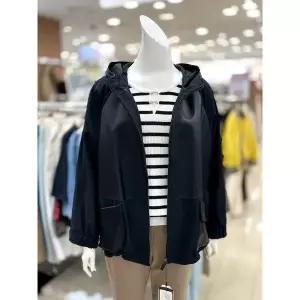 [트리아나]소고 세이브존01 양가죽 배색 반 후드 재킷 TI3GA08 (32433805)