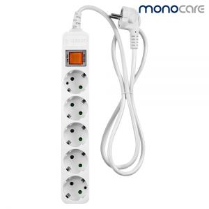 대현써지오 모노케어 5구 10A 메인스위치 멀티탭 (3m) /밀알