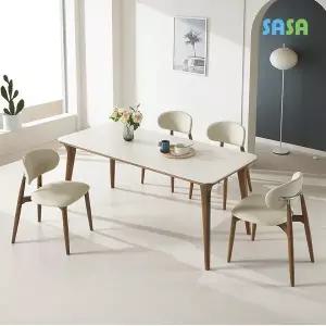 [SASA]데코라인(매장상품) 워라벨 원목세라믹 6인식탁(의자4)