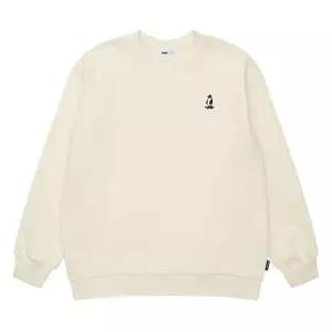 HC22 펭귄자수 맨투맨 티 남아 봄가을용 면 박스핏 펭귄자수 맨투맨 티셔츠 2