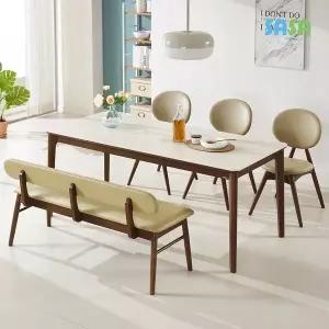 [SASA]데코라인(매장상품) 에필로그 원목세라믹 6인식탁(의자3+벤치1)